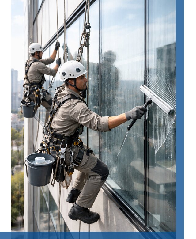 Мойка окон альпинистами в Новороссийске от 4594 р. | ВЫСОТНИК-Нвр