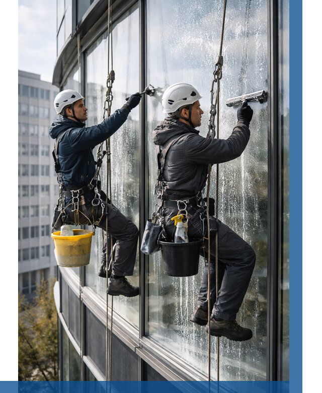 Мойка панорамных окон в Новороссийске от 357 р. заказать у ВЫСОТНИК-Нвр