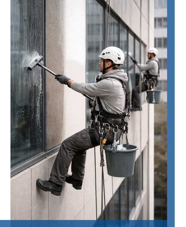 Мойка фасадов зданий в Новороссийске под ключ от 357 р. | ВЫСОТНИК-Нвр