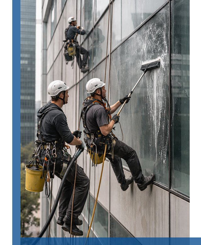 Профессиональная высотная мойка фасадов зданий в Новороссийске