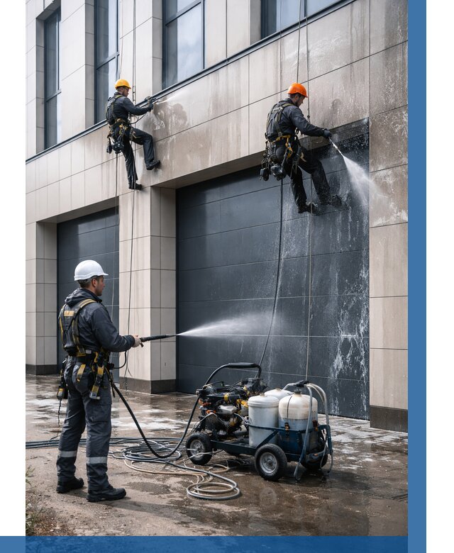 Послестроительная мойка фасада в Новороссийске от 306 р. | ВЫСОТНИК-Нвр