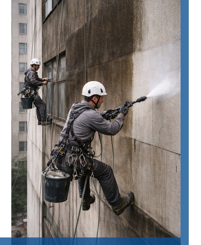 Очистка фасада от копоти в Новороссийске от 255 р. | ВЫСОТНИК-Нвр