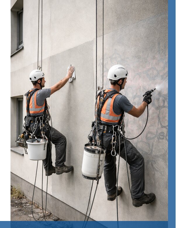 Антиграффити покрытие фасада в Новороссийске от 612 р. | ВЫСОТНИК-Нвр