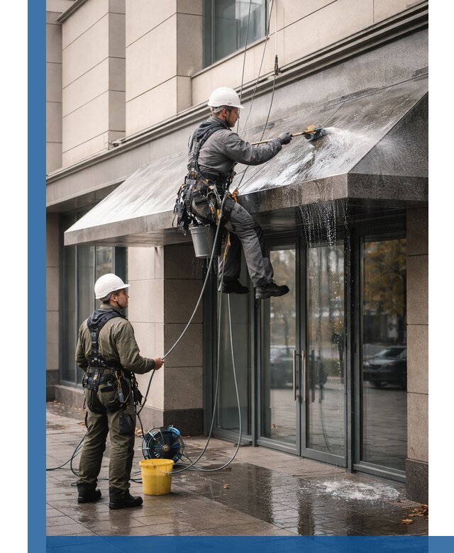 Профессиональная мойка козырьков и навесов в Новороссийске