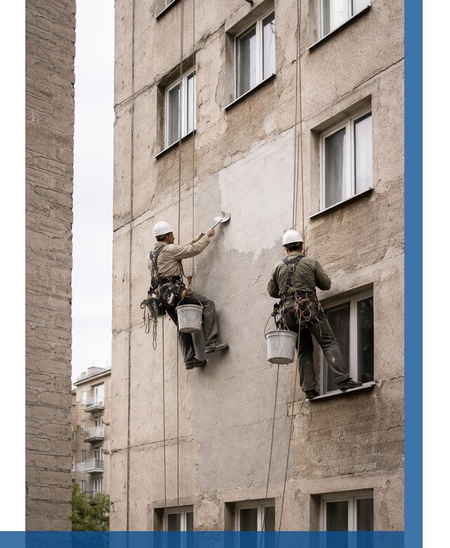 Косметический ремонт фасада в Новороссийске от 1123 р. | ВЫСОТНИК-Нвр