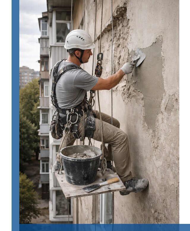 Восстановление фасадной штукатурки в Новороссийске с гарантией качества