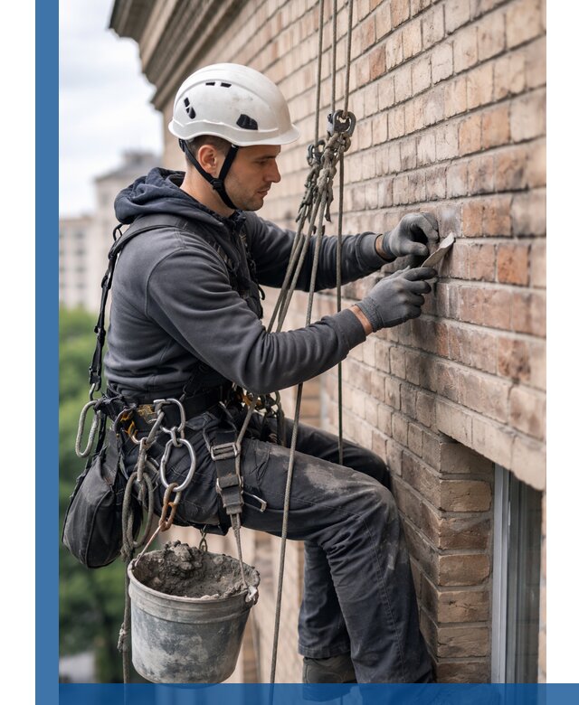 Качественный ремонт кирпичной кладки фасада в Новороссийске с гарантией