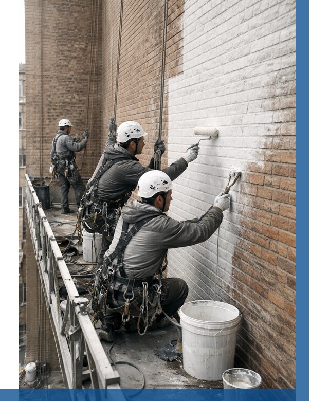 Покраска кирпичного фасада в Новороссийске от 357 р. | ВЫСОТНИК-Нвр