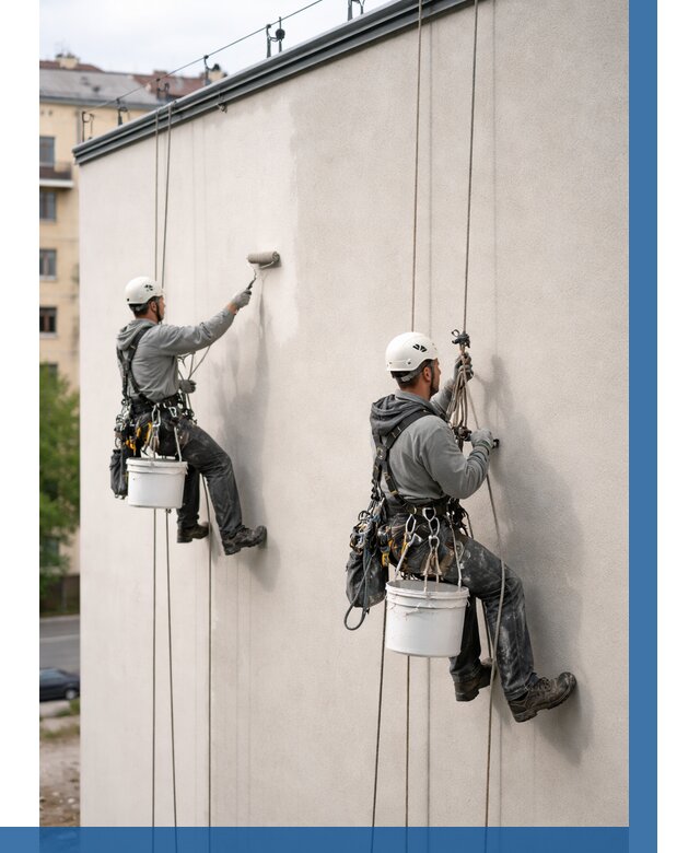 Покраска оштукатуренного фасада в Новороссийске от 327 р. | ВЫСОТНИК-Нвр