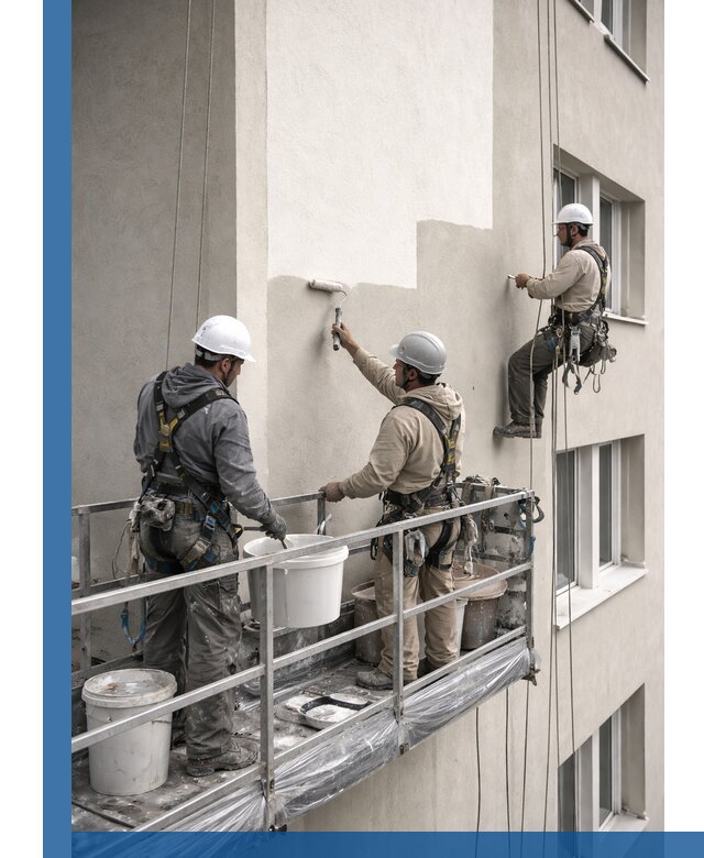 Покраска оштукатуренного фасада в Новороссийске под ключ с гарантией