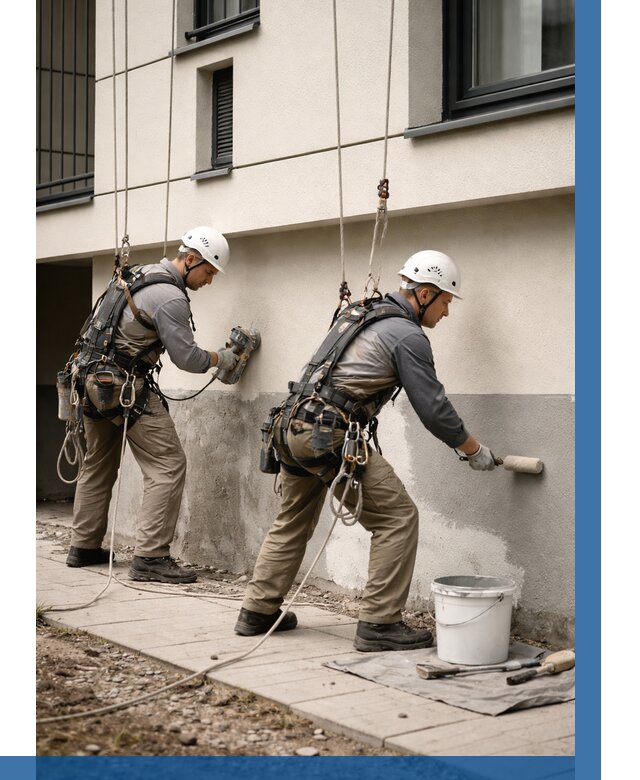 Окраска цоколя здания в Новороссийске от 459 р. под ключ | ВЫСОТНИК-Нвр