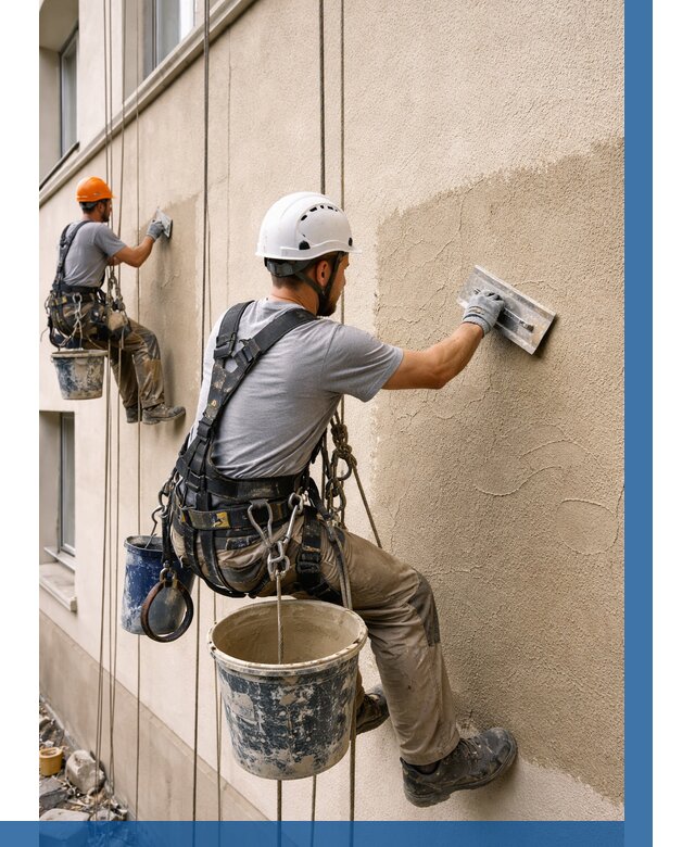 Декоративная штукатурка фасада в Новороссийске от 1225 р. | ВЫСОТНИК-Нвр