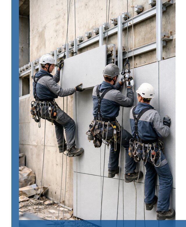 Монтаж вентилируемого фасада в Новороссийске под ключ с гарантией качества