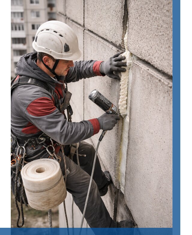 Утепление межпанельных швов в Новороссийске от 715 р. | ВЫСОТНИК-Нвр