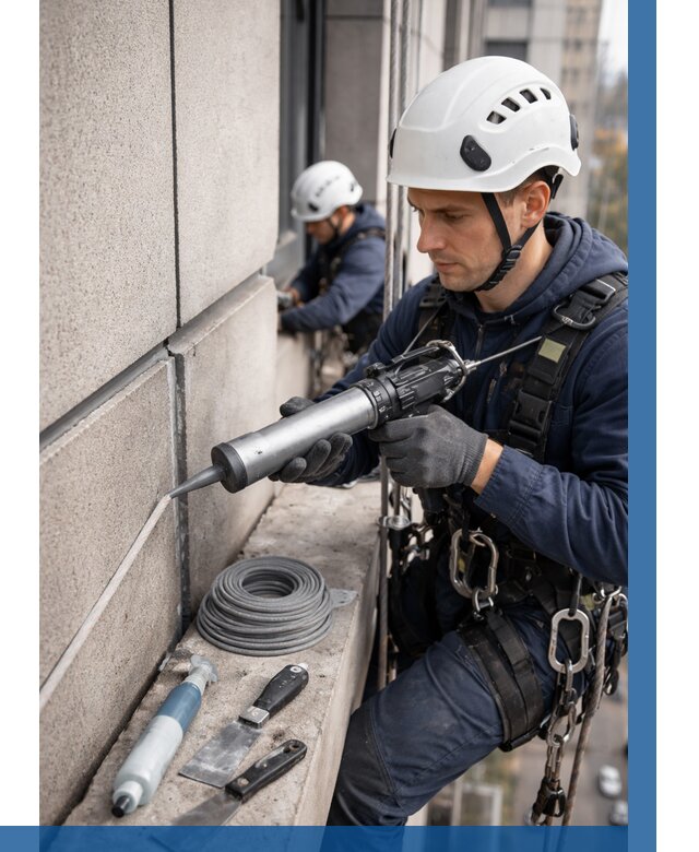 Герметизация деформационных швов фасада в Новороссийске от 715 | ВЫСОТНИК-Нвр