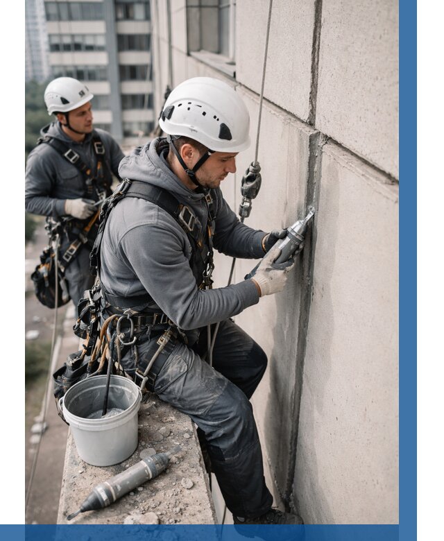 Ремонт деформационных швов здания в Новороссийске от 1021 р. | ВЫСОТНИК-Нвр