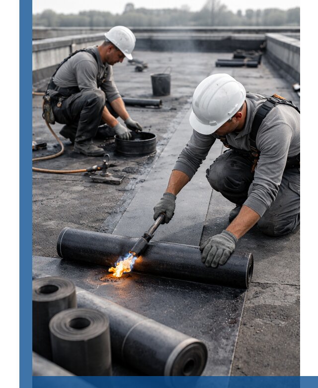 Ремонт рулонной кровли в Новороссийске герметизация и восстановление