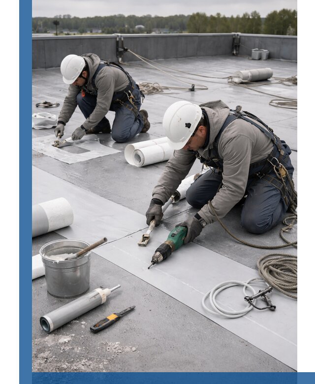 Ремонт мембранной кровли в Новороссийске качественно и с гарантией