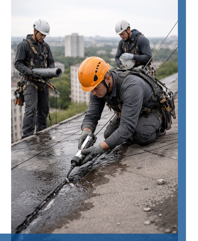 Устранение протечек кровли в Новороссийске от 12250 р. | ВЫСОТНИК-Нвр