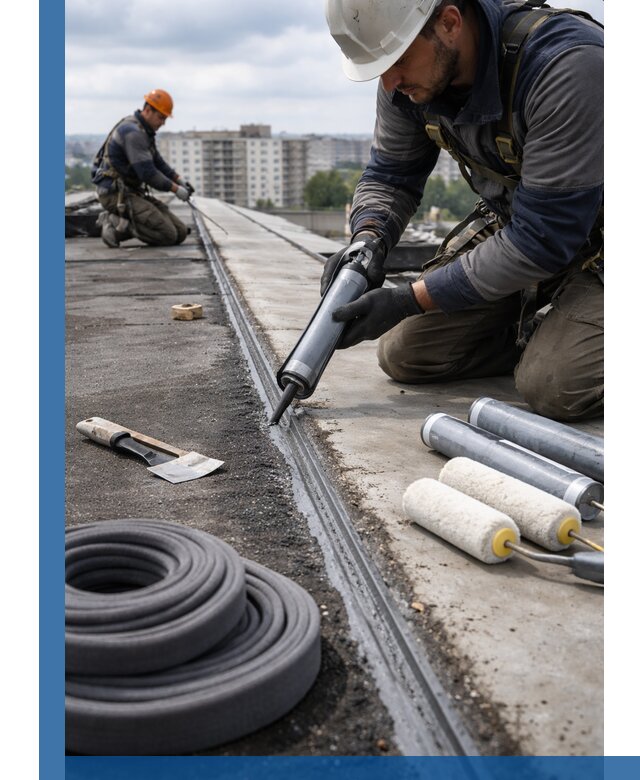 Герметизация швов кровли в Новороссийске с гарантией герметичности