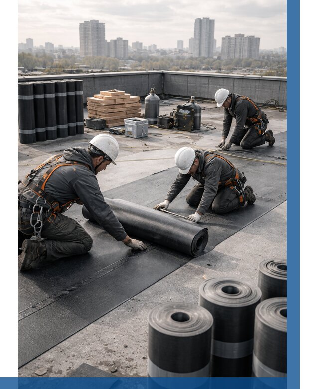 Монтаж мягкой кровли под ключ в Новороссийске от 459 р. | ВЫСОТНИК-Нвр