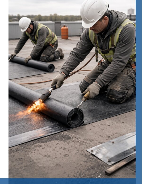 Монтаж наплавляемой кровли в Новороссийске от 868 р. — ВЫСОТНИК-Нвр