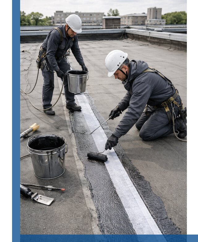 Гидроизоляция кровли мастикой в Новороссийске надежная защита