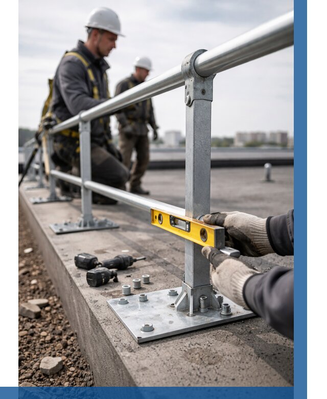 Монтаж кровельного ограждения в Новороссийске от 1225 р. | ВЫСОТНИК-Нвр