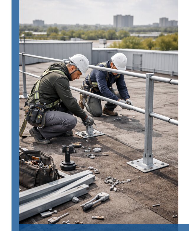 Монтаж кровельного ограждения в Новороссийске под ключ с гарантией