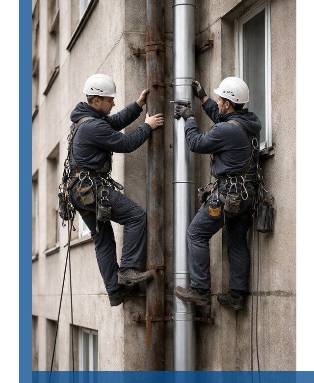 Замена водосточных труб в Новороссийске: монтаж и демонтаж под ключ