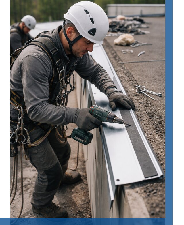 Монтаж капельника на кровле в Новороссийске от 306 р. | ВЫСОТНИК-Нвр