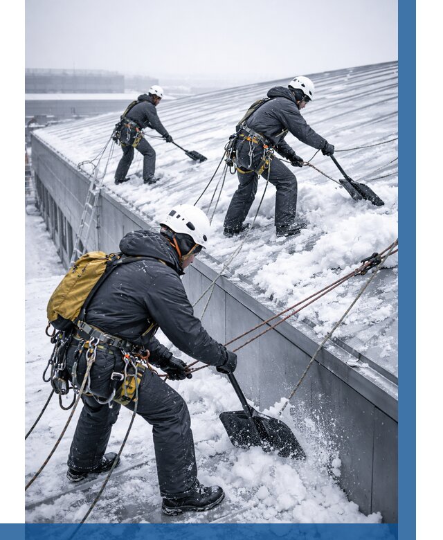 Очистка навесов от снега в Новороссийске от 4594 р. | ВЫСОТНИК-Нвр