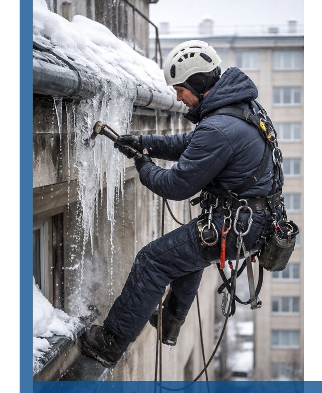 Удаление наледи и чистка водостоков в Новороссийске оперативно и безопасно
