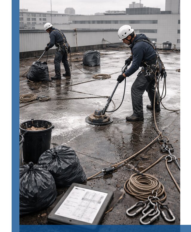 Плановая очистка кровли по графику в Новороссийске для безопасности