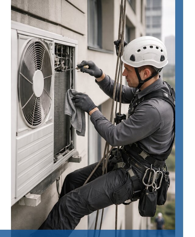 Обслуживание внешнего блока кондиционера в Новороссийске от 2756 р.ВЫСОТНИК-Нвр