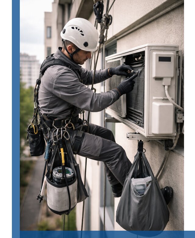 Обслуживание внешнего блока кондиционера в Новороссийске профессионально