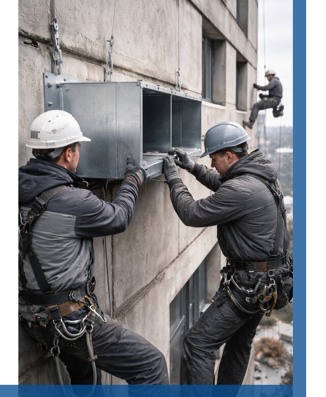 Монтаж вентиляционных коробов в Новороссийске от 3062 р. | ВЫСОТНИК-Нвр