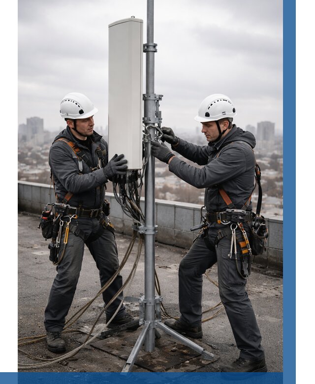 Монтаж антенн связи на крыше в Новороссийске от 8677 р. | ВЫСОТНИК-Нвр