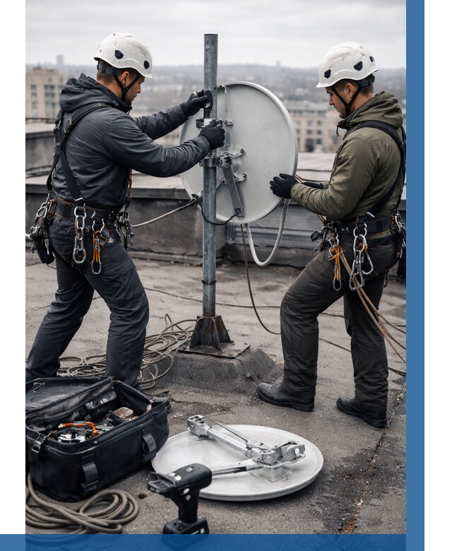 Демонтаж антенн на крыше в Новороссийске от 4594 р. | ВЫСОТНИК-Нвр