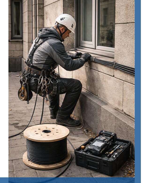 Прокладка оптоволоконного кабеля в Новороссийске от 817 р. | ВЫСОТНИК-Нвр