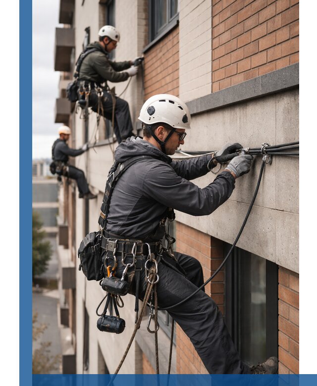 Крепление кабеля на фасаде монтаж и крепеж в Новороссийске