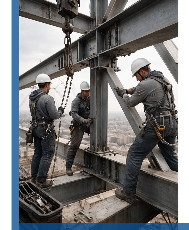 Профессиональный монтаж металлоконструкций на высоте в Новороссийске