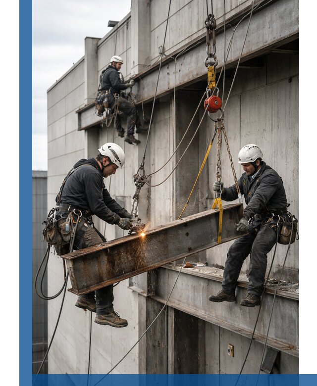 Демонтаж металлоконструкций на высоте в Новороссийске под ключ