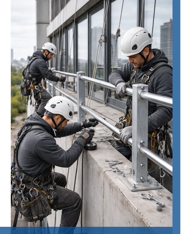 Монтаж ограждений на высоте в Новороссийске, от 1225 р. | ВЫСОТНИК-Нвр