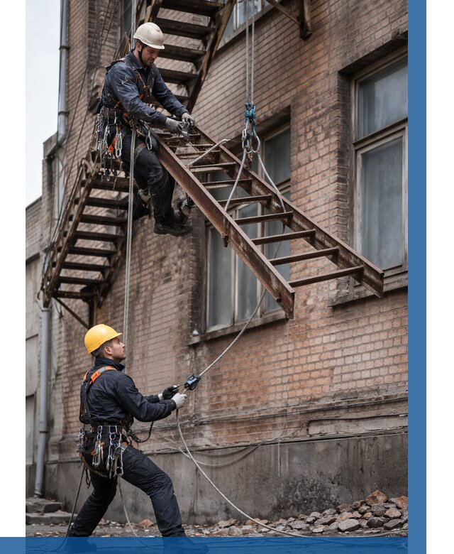 Демонтаж пожарной лестницы в Новороссийске от 12250 р. | ВЫСОТНИК-Нвр