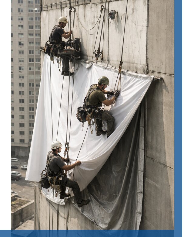 Замена баннерного полотна в Новороссийске от 6635 р. | ВЫСОТНИК-Нвр—заказать