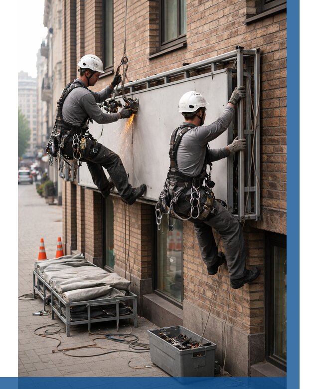 Демонтаж рекламной вывески в Новороссийске от 6635 р. | ВЫСОТНИК-Нвр