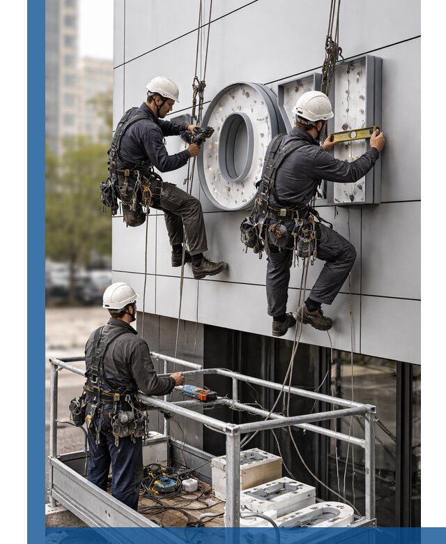 Профессиональный монтаж световых букв в Новороссийске под ключ