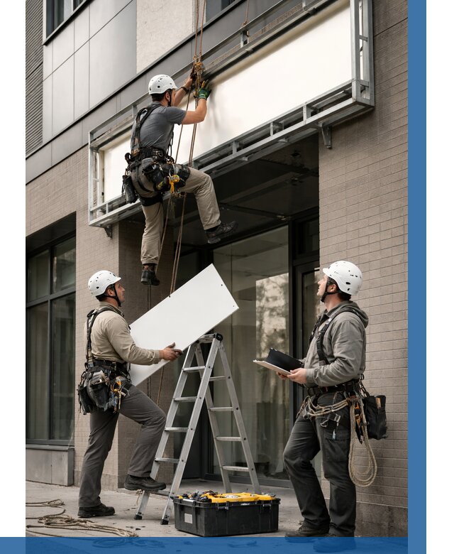 Монтаж светового короба в Новороссийске от 6635 р. | ВЫСОТНИК-Нвр