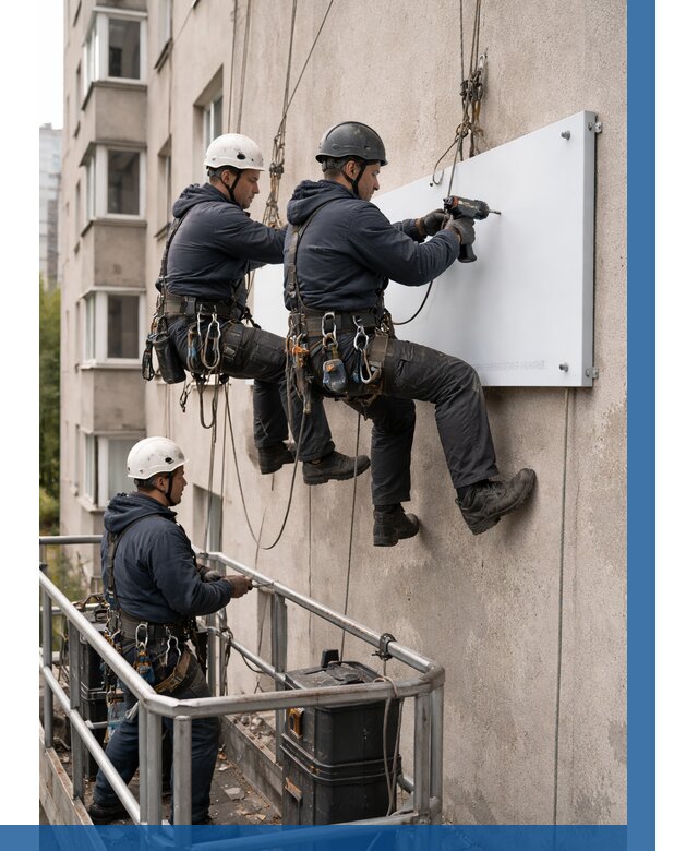 Монтаж табличек и указателей в Новороссийске от 3573 р. | ВЫСОТНИК-Нвр